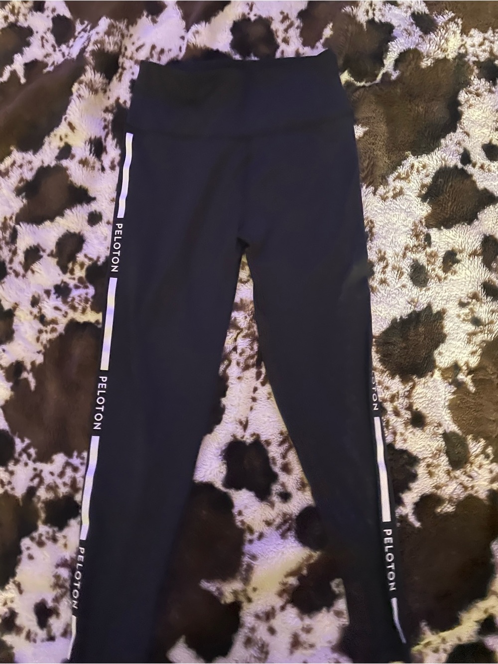 Peloton Women’s Black Performance Leggings with Side Stripe